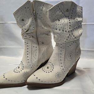 Lauren Lorraine Linsey Rhinestone Western Boot Size 8.5